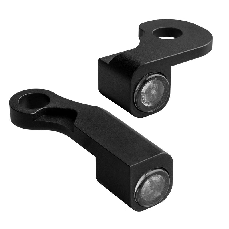 Heinz Bikes NANO Series LED Turn Signals H-D Handlebars in Black For 2015-2017 Softail (Except Breakout With Hydraulic Clutch) Models #HBTSN-FL15