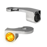 Heinz Bikes NANO Series LED Turn Signals H-D Handlebars in Chrome For 2015-2017 Softail (Except Breakout With Hydraulic Clutch) Models #HBTSN-FL15-C
