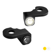Heinz Bikes NANO Series LED Handlebar Turn Signals With Hydraulic Clutch in Black For 2014-2020 Touring Models With Hydraulic Clutch #HBTSN-FLH-HC