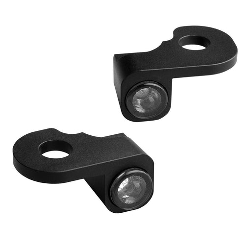 Heinz Bikes NANO Series LED Handlebar Turn Signals in Black With Position Light For 2014-2023 Touring Models With Hydraulic Clutch