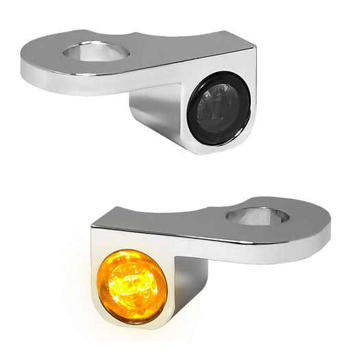 Heinz Bikes NANO Series LED Turn Signals H-D Handlebars in Chrome For 2014-2020 Touring Models With Hydraulic Clutch