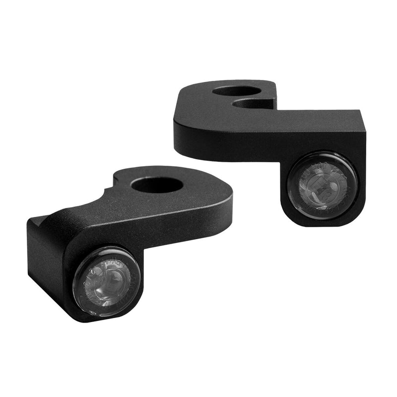 Heinz Bikes NANO Series LED Handlebar Turn Signals in Black For 1999-2008 Touring Models With Cable Clutch #HBTSN-FLH-08