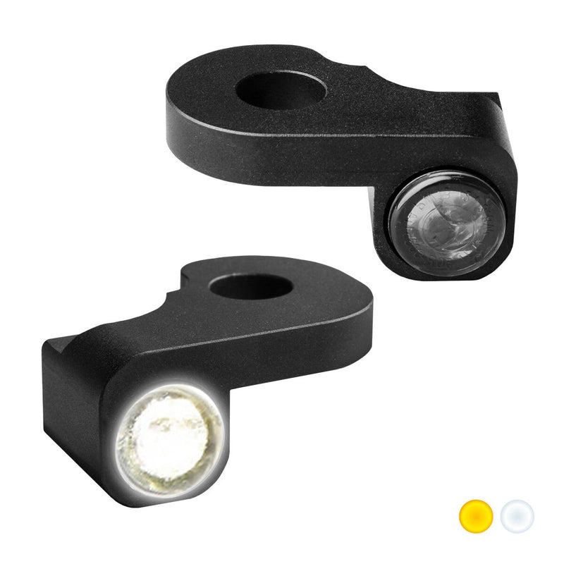 Heinz Bikes NANO Series LED Handlebar Turn Signals in Black With Position Light For 2014-2017 Softail S, Dyna S Models