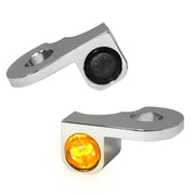 Heinz Bikes NANO Series LED Turn Signals H-D Handlebars in Chrome For 2014-2017 S Models #HBTSN-S14-C
