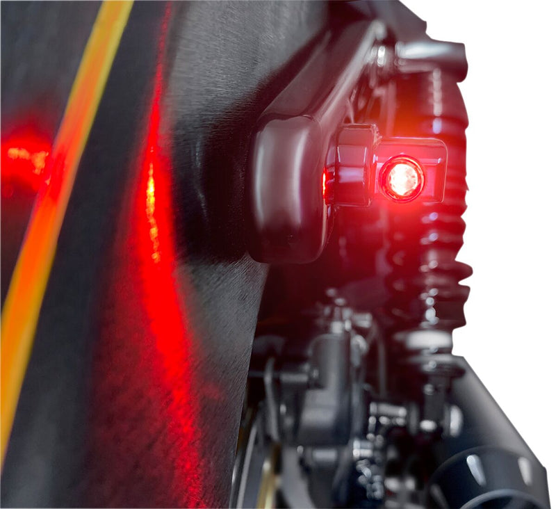 Heinz Bikes NANO Series Winglets Turn Signals, Brake & Taillights in Black For Harley-Davidson 1999-2024 Models #HBWLN-3TS