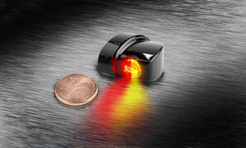 Heinz Bikes NANO Series Winglets Turn Signals, Brake & Taillights in Black For Harley-Davidson 1999-2024 Models #HBWLN-3TS