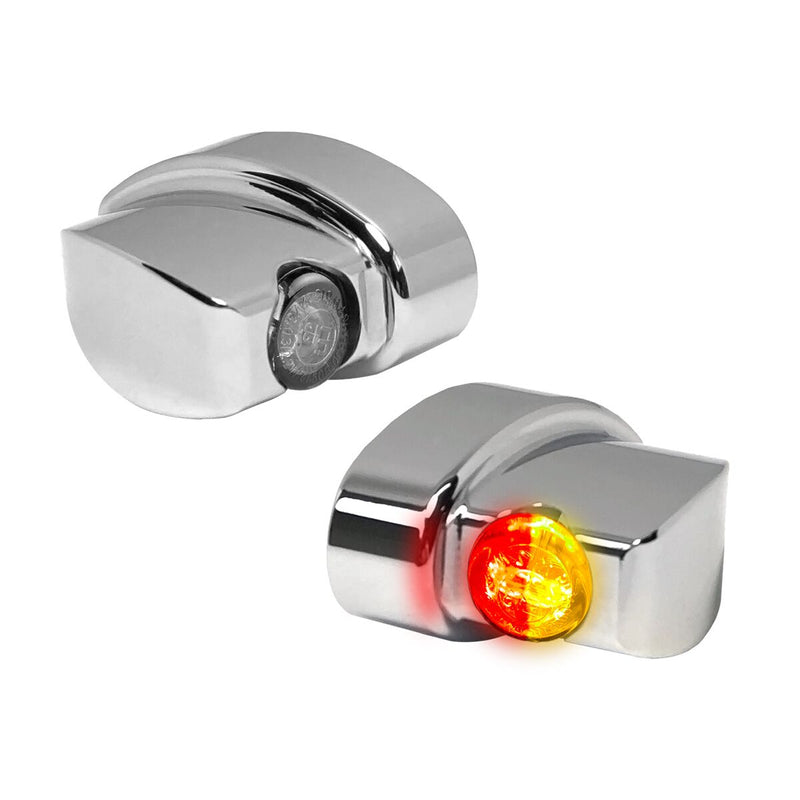Heinz Bikes NANO Series Winglets Turn Signals, Brake & Taillights in Chrome For 1999-2024 H-D Models #HBWLN-3TS-C