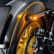 Heinz Bikes NANO Series Winglets Turn Signals, Brake & Taillights in Chrome For 1999-2024 H-D Models #HBWLN-3TS-C