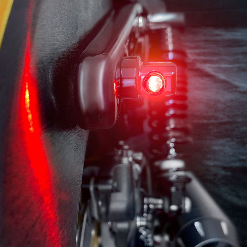 Heinz Bikes NANO Series Winglets Turn Signals, Brake & Taillights in Chrome For 1999-2024 H-D Models #HBWLN-3TS-C