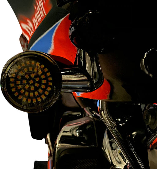 Custom Dynamics Genesis® 4 Amber/White LED Turn Signal Inserts Bullet Pair