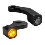 Heinz Bikes NANO Series LED Handlebar Turn Signals in Black For 2009-2013 Touring Models #HBTSN-FLH-0913