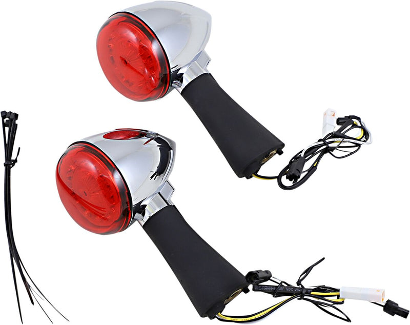 Custom Dynamics Rear ProBeam Red Ring Turn Signal for 2015-2026 Indian Scout Motorcycles