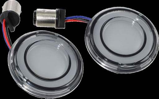 Kuryakyn Tracer L.E.D. Rear Turn Signal Insert Kit With Smoke Lens For Harley-Davidson 2010-2023 Touring, 2010-2023 Softail, 2009-2017 Dyna & 2007-2021 Sportster Models