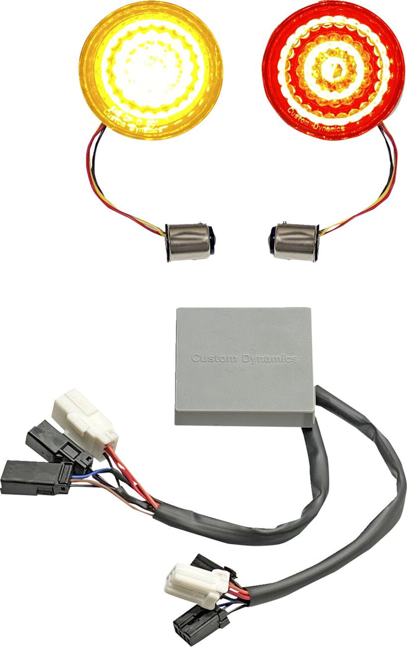 Custom Dynamics Bullet Turn Signals w/Controller for 2014-2022 Harley-Davidson Sportster Motorcycles