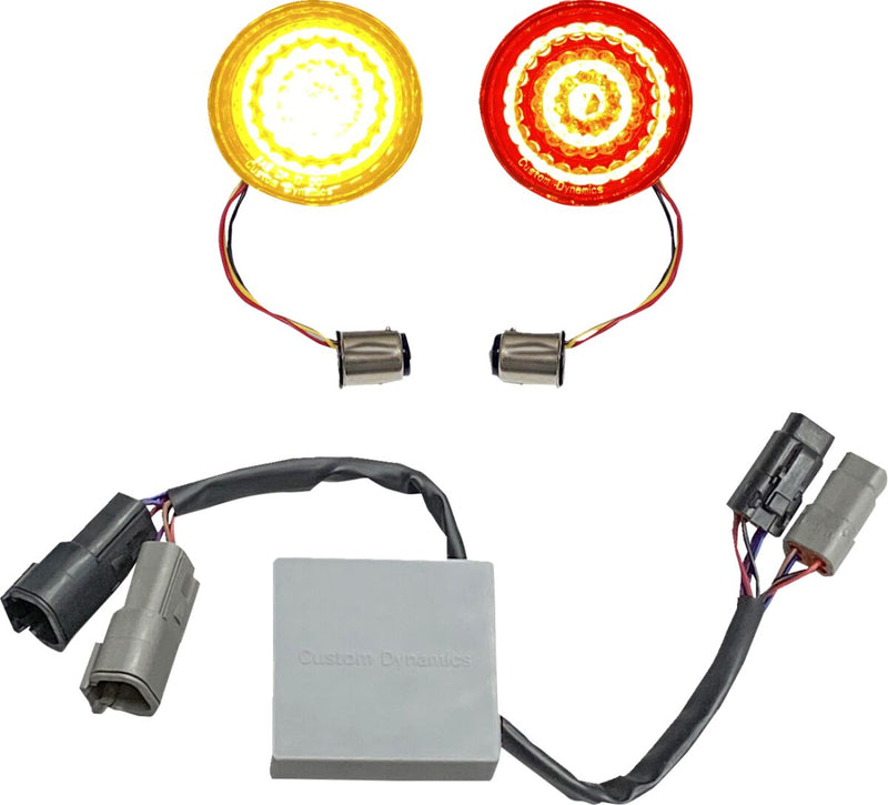 Custom Dynamics Bullet Turn Signals w/Controller for 2011-2017 Harley-Davidson Softail Motorcycles