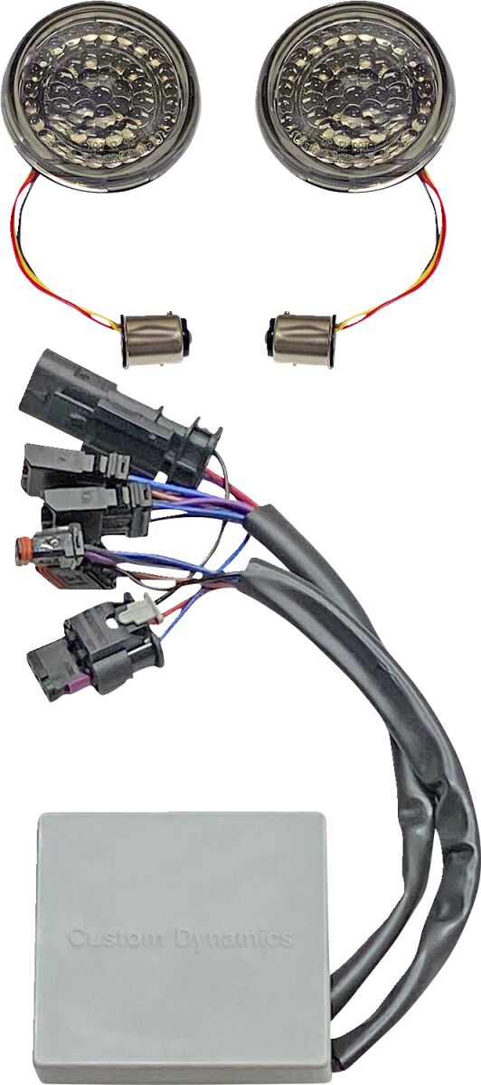 Custom Dynamics Bullet Turn Signals w/Controller for 2018-2026 Harley-Davidson Softail Motorcycles