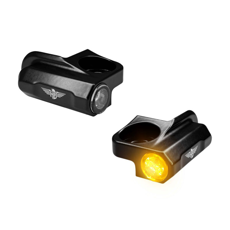 Heinz Bikes Nano Turn Signals With Position Light In Black For 2021-2023 Sportster S Models