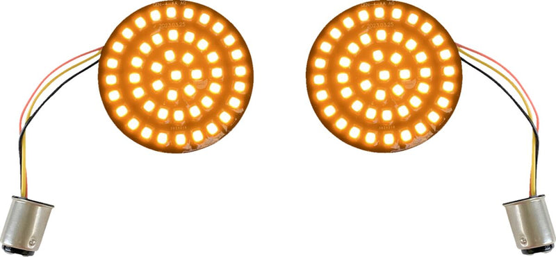 Custom Dynamics GENESIS® 4 Solid Amber 1157 Bullet Front Turn Signal Insert for Various Harley-Davidson Motorcycles (See Fitment List)