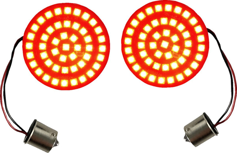 Custom Dynamics Genesis® 4 Solid Red Bullet Rear Turn Signal Insert for Various Harley-Davidson Motorcycles (See Fitment List)