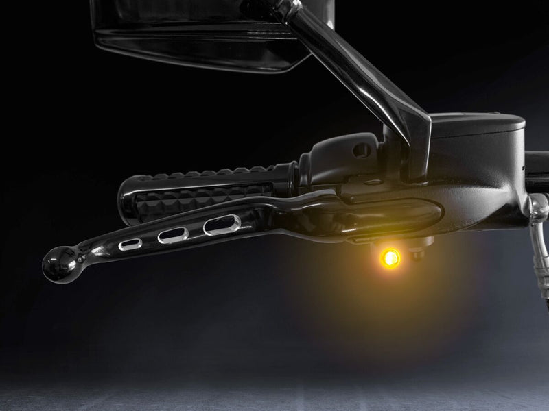 Heinz Bikes NANO Series Handlebar Turn Signals for 2025 Harley-Davidson Front Left Front Right Mini Pair #HBTSN-FL25