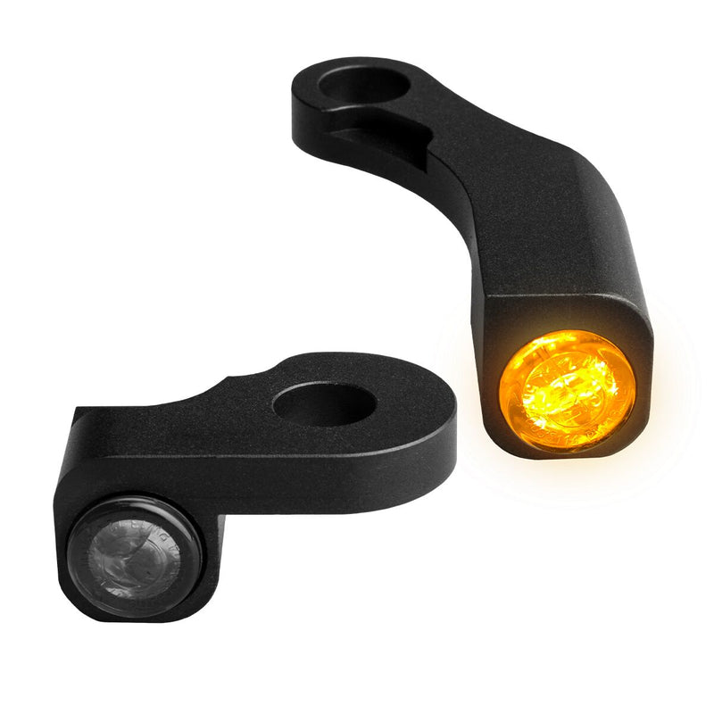 Heinz Bikes NANO Series Handlebar Turn Signals for 2025 Harley-Davidson Front Left Front Right Mini Pair #HBTSN-FL25-PL