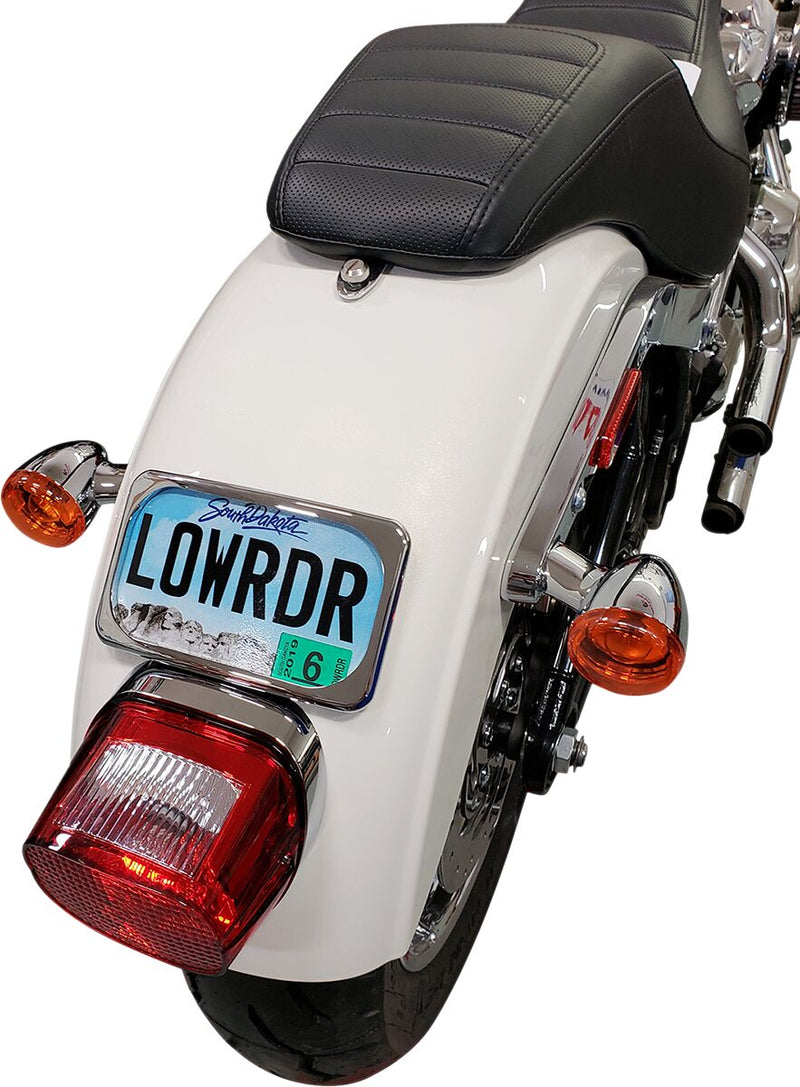 Drag Specialties Large Radius Three-Bolt Style Licence Plate Mount Assembly #2030-0625