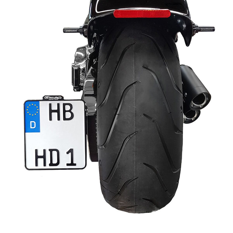 Heinz Bikes Side Mount UK Licence Plate Holder For 1991-2005 Dyna Models