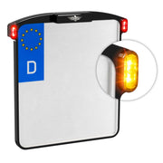Heinz Bikes All In One Micro Licence Plate Holder In Black With Turn Signals, Brake Light & Taillight (Switzerland x