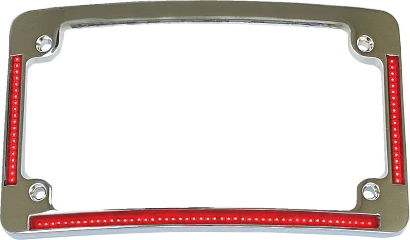 Custom Dynamics Radius Licence Plate Frame with Auxiliary Red LEDs and Tag Illumination