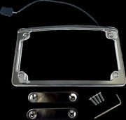 Custom Dynamics Chrome Illuminated Radius Licence Plate Frame for 2023-2026 Harley-Davidson Touring Motorcycles