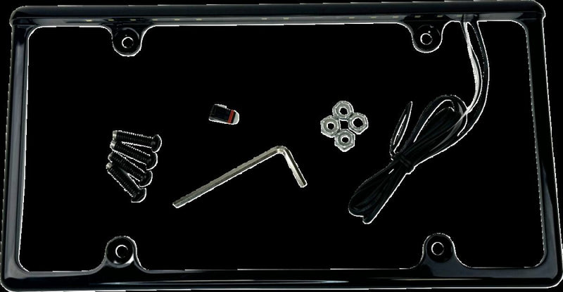 Licence Plate Frame with LED Tag Illumination