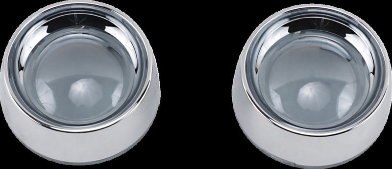 Kuryakyn Deep-Dish Bezels with Lens for Bullet Turn Signals #2107
