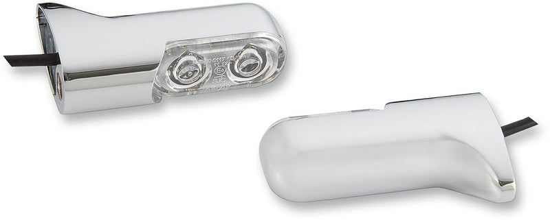 Arlen Ness Chrome Rear Bolt-On Turn Signals with 2.5 in. Power LEDs - Red for Various Various Harley-Davidson Motorcycles (See Fitment List) #12-740