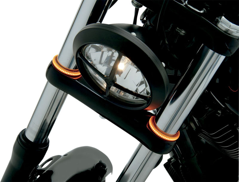 Custom Dynamics Smoke Truwrapz LED Fork Turn Signals for 41mm Forks