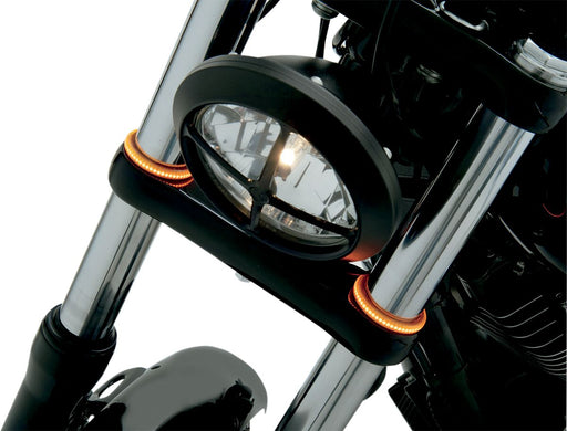 Custom Dynamics Smoke Truwrapz LED Fork Turn Signals for 56mm Forks