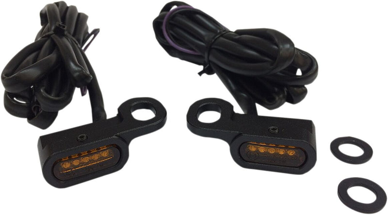 Drag Specialties LED Handlebar Marker Lights Fits Harley-Davidson Softail, Touring, V-Rod Models 2009-2017