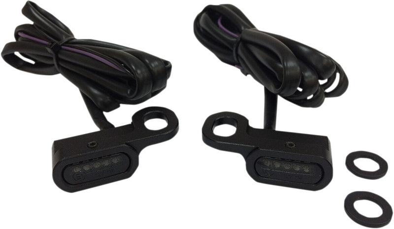 Drag Specialties LED Handlebar Marker Lights Fits Harley-Davidson Softail, Touring, V-Rod Models 2009-2017