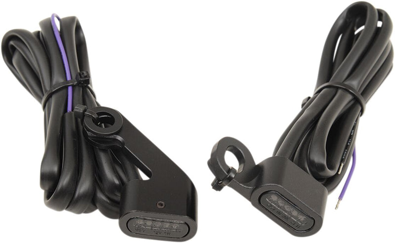 Drag Specialties LED Handlebar Marker Lights Fits Harley-Davidson Dyna, Softail, Touring, Trike Models 2009-2024