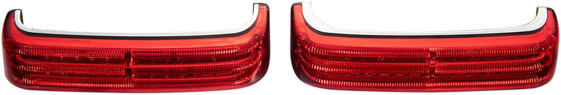 Custom Dynamics Chrome BCM Bagz Standard Saddlebag Lights w/Red Lenses for 2014-2025 Harley-Davidson Touring Motorcycles