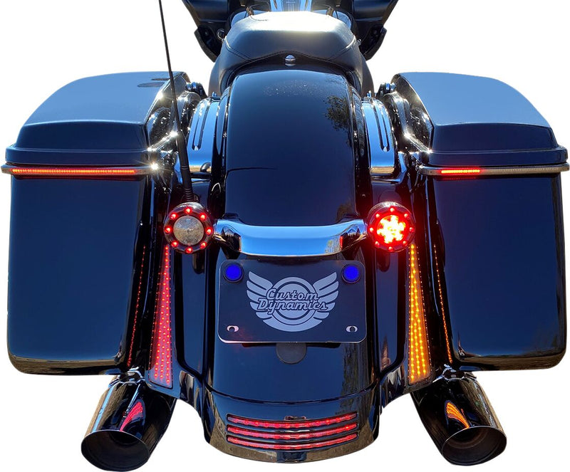 Custom Dynamics Dual Colour Fascia LED Panel Lights w/Smoke Lens for 2010-2013 Harley-Davidson Road Glide Custom - FLTRX and 2010-2013 Harley-Davidson Street Glide - FLHX Motorcycles