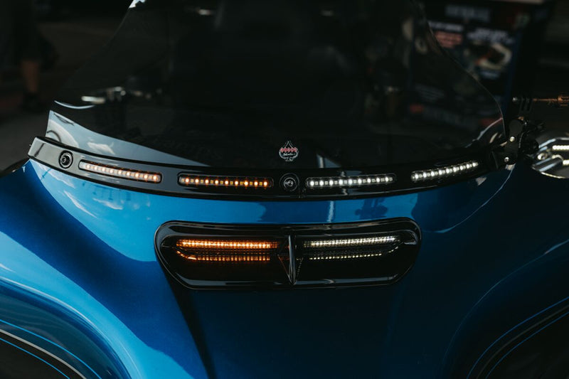 Custom Dynamics All in One Dynamic LED Batwing Fairing Vent Insert for 2014-2025 Harley-Davidson Trike and 2014-2025 Harley-Davidson Touring Motorcycles