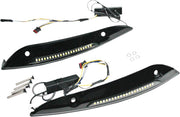 Custom Dynamics Black LED Windshield Trim With Auxiliary Turn Signals for 2015-2025 Harley-Davidson Touring and 2023-2025 Harley-Davidson Trike Motorcycles