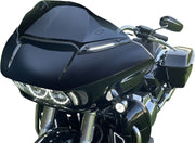 Custom Dynamics Black LED Windshield Trim With Auxiliary Turn Signals for 2015-2025 Harley-Davidson Touring and 2023-2025 Harley-Davidson Trike Motorcycles