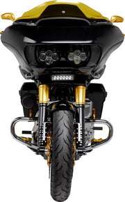 Custom Dynamics Black LED Windshield Trim With Sequential Auxiliary Turn Signals for 2023-2025 Harley-Davidson Trike and 2015-2023 Harley-Davidson Touring Motorcycles