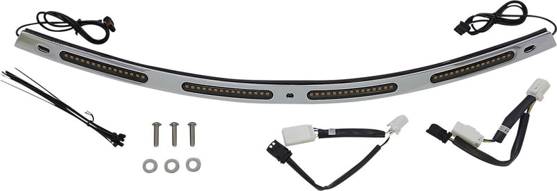 Custom Dynamics Chrome Gensis 4 Dynamic LED Batwing Windshield Trim for 2006-2013 Harley-Davidson Touring and 2009-2013 Harley-Davidson Trike Motorcycles
