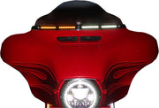 Custom Dynamics Chrome Gensis 4 Dynamic LED Batwing Windshield Trim for 1996-2005 Harley-Davidson Electra Glide Motorcycles