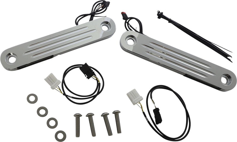 Custom Dynamics ProBeam Dynamic Strips V2 Front Turn Signals for 2006-2013 Harley-Davidson Electra Glide and 2006-2013 Harley-Davidson Street Glide Motorcycles