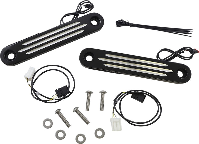 Custom Dynamics ProBeam Dynamic Strips V2 Front Turn Signals for 2006-2013 Harley-Davidson Electra Glide and 2006-2013 Harley-Davidson Street Glide Motorcycles