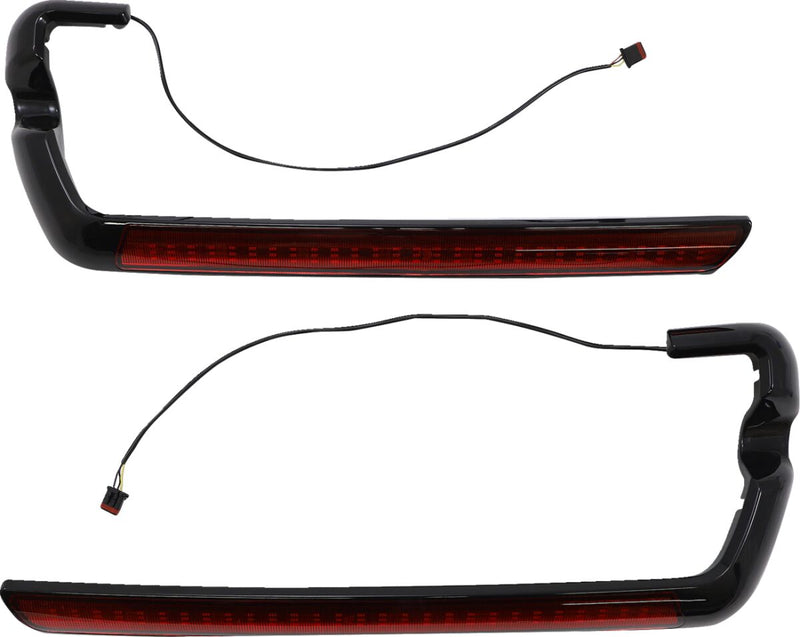 Custom Dynamics Black Lower Saddlebag Side Marker LED Light w/Red Lens for 2014-2025 Harley-Davidson Touring Motorcycles