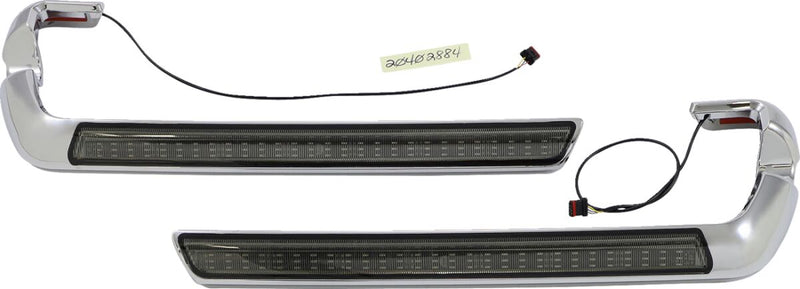Custom Dynamics Chrome Lower Saddlebag Side Marker LED Light w/Smoke Lens for 2014-2025 Harley-Davidson Touring Motorcycles